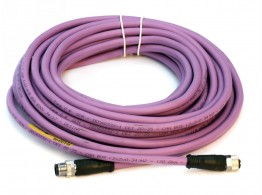 WIRED CABLE  10M M12 MAS/FEM